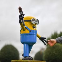 Scale Shot of Recycled Metal "Worthy Workman" Henchman Sculpture Scale Shot of Recycled Metal "Worthy Workman" Henchman Sculpture