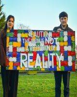 Recycled Oil drum wall art caution the media is not a reflection of reality Recycled Oil drum wall art caution the media is not a reflection of reality