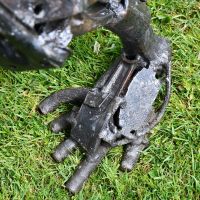 Close-up of the Feet of the Gorilla Sculpture