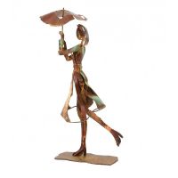 Side View of the Woman With Umbrella Ornament 