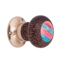 Red and Blue Striped Door Knobs