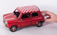 “Mini Cooper” in red and white tin model - 1960