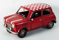“Mini Cooper” in red and white tin model - 1960