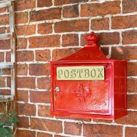 "The Suffolk" Post or Parcel Box Finished in Red "The Suffolk" Post or Parcel Box Finished in Red
