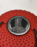 Close-Up of Tea Infuser for Red & Black Cast Iron "Ushirode Kyusu" Japanese Style Teapot