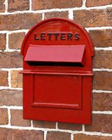 Red & Black Grosvenor Telescopic Post Box on the wall/1 Red & Black Grosvenor Telescopic Post Box on the wall/1