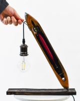 Scale image of Red Loom Bobbin Table Lamp