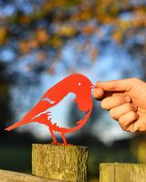 Scale image of red robin fence topper