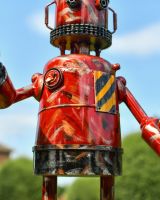 Close up of Red Robot Body Close up of Red Robot Body