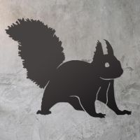 Red Squirrel Wall Art on a Rustic Grey Wall