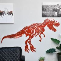 Red T-Rex Wall Art in Situ