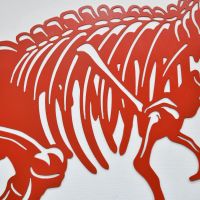 Close-up of the Rib Cage of the Red T-Rex Wall Art
