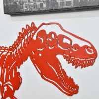 close-up of the Head of the Red T-Rex Wall Art