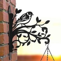 Reed Bunting on Branches Steel Hanging Basket Bracket