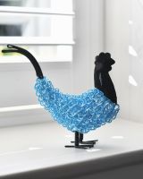 Reggie the Recycled Cockerel Sculpture - Blue
