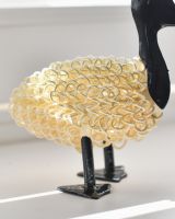 Close up of body detail on scrap metal art sculpture