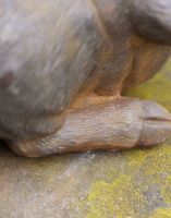 Details of Cast Iron Resting Pig Sculpture