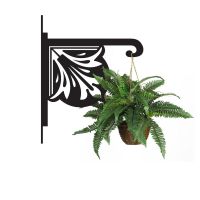 Retro Heavy Duty Hanging Basket Bracket Holding a Flower Basket