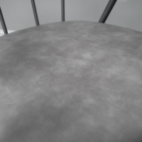 Metal, Wood & Leather Curved Back Dining Chair