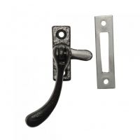 Reversible Simplistic Black Iron Casement Fastener