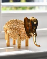 "Rhea" the Recycled Metal Elephant - Gold