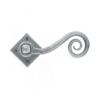 "Rhesus" Monkeytail on Diamond Rose In An Antique Pewter Finish "Rhesus" Monkeytail on Diamond Rose In An Antique Pewter Finish