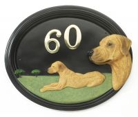 House Sign - Hand Painted - Rhodesian Ridgeback House Sign - Hand Painted - Rhodesian Ridgeback