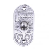 "Ribbey Hall" Satin Chrome Brass Bell Push