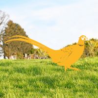 Yellow Ring-necked Pheasant Silhouette  Yellow Ring-necked Pheasant Silhouette