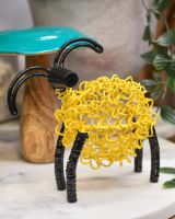 "Rosie" the Recycled Ram Sculpture - Yellow