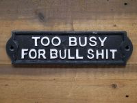 Bullsh*t Risque Iron House Sign in Black Bullsh*t Risque Iron House Sign in Black