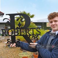 Scale of the Letter R Monogram Sign Displaying the Surname Roberts