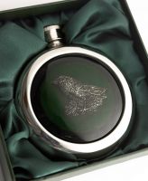 "Nesting Robin" Stainless steel whiskey hip flask "Nesting Robin" Stainless steel whiskey hip flask