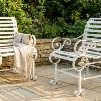 Robust "Chatham" One Seater & Two Seater Park Bench Combo - Cream Digital Illustration Chair close Up Robust "Chatham" One Seater & Two Seater Park Bench Combo - Cream Digital Illustration Chair close Up