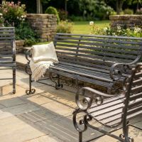 Robust "Chatham" One & Three Seater Park Bench Set - Black Digital Illustration Robust "Chatham" One & Three Seater Park Bench Set - Black Digital Illustration