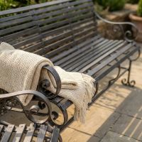 Robust "Chatham" One & Three Seater Park Bench Set - Black Digital Illustration Blanket Robust "Chatham" One & Three Seater Park Bench Set - Black Digital Illustration Blanket