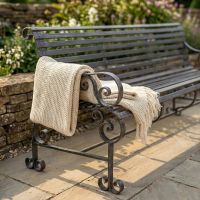 Robust "Chatham" One & Three Seater Park Bench Set - Black Digital Illustration side profile Robust "Chatham" One & Three Seater Park Bench Set - Black Digital Illustration side profile