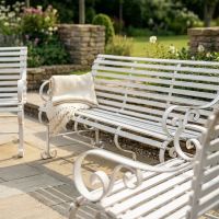 Robust "Chatham" One & Three Seater Park Bench Set - Cream Digital Illustration Close Up Bench Robust "Chatham" One & Three Seater Park Bench Set - Cream Digital Illustration Close Up Bench