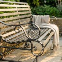 Robust "Chatham" One & Two Seater Park Bench Combo - Black Digital Illustration Bench Close Up