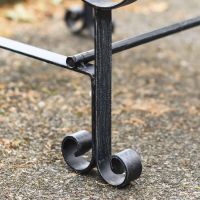 Robust "Chatham" One & Two Seater Park Bench Combo - Black Feet Close up Digital Illustration