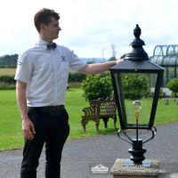 Black Rochester Entrance Pillar Light to Scale Black Rochester Entrance Pillar Light to Scale