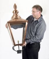 Copper ’Rochester’ Deluxe Lantern to Scale 