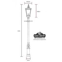  Black Rochester High Mast Column & Lantern Dimensions