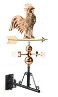 Polished Copper Rooster Weathervane 
