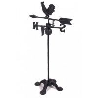 "Rooster Ranch" Free Standing Weathervane Created From Cast Iron