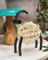 "Rosie" the Recycled Ram Sculpture - Cream