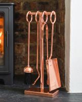 Rose Gold Contemporary Loop Handle Four Piece Companion Set - 42cm Digital illustration Rose Gold Contemporary Loop Handle Four Piece Companion Set - 42cm Digital illustration