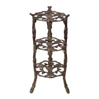"Rose" Cast Iron Side Stand in a Rustic Finish "Rose" Cast Iron Side Stand in a Rustic Finish