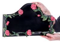 Hand Painted Red Rose House Name Sign Hand Painted Red Rose House Name Sign