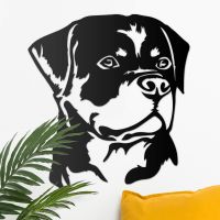 Rottweiler Wall Art in Situ on a White Wall